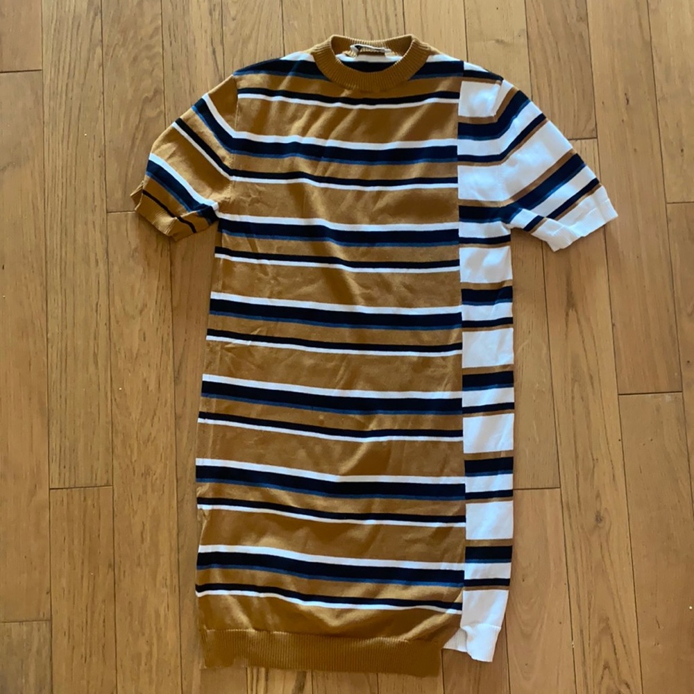 Striped Knit T-shirt Dress